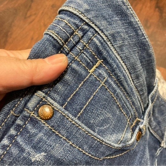 TAG + Premium Denim Jeans Flare legs Size 28 EUC Y2K Fashion - Picture 11 of 13